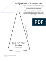 Small (14") Pillow Template: Templates For Sprocket Pillows Pattern