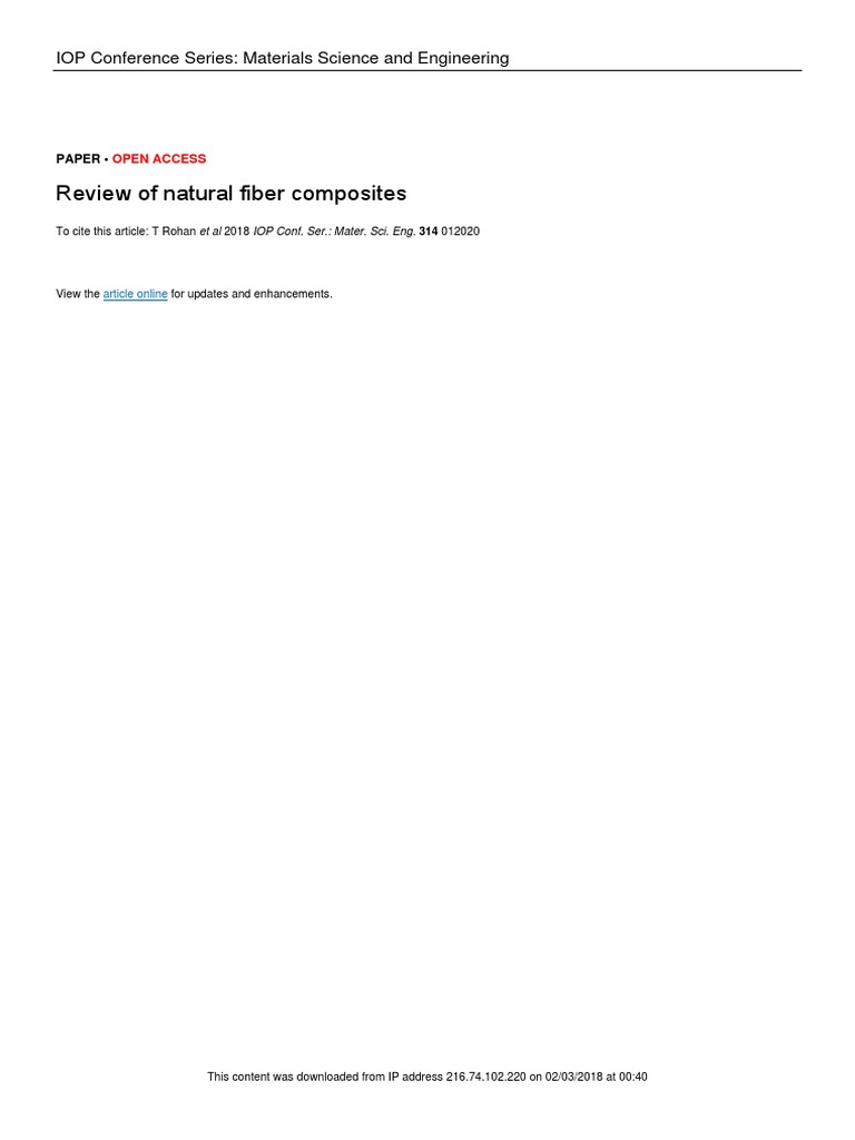 Review of Natural Fiber Composites | PDF | Composite Material | Fibers
