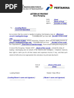 Sample Letter of Protest in Shipping | PDF | Bill Of Lading | Cargo