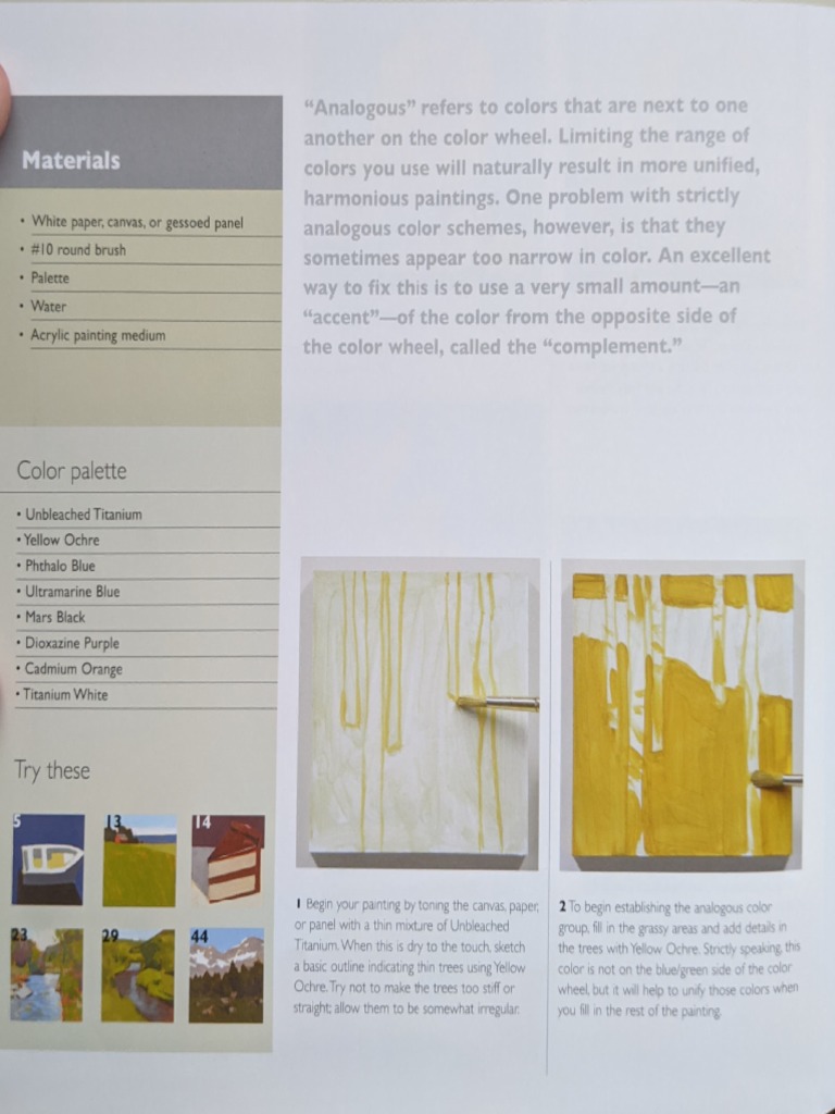 Color Palette White Paper, Canvas, or Gessoed Panel Round Brush