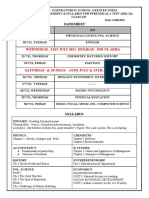 Class - Xii - Periodical - I Syllabus (2021-22)