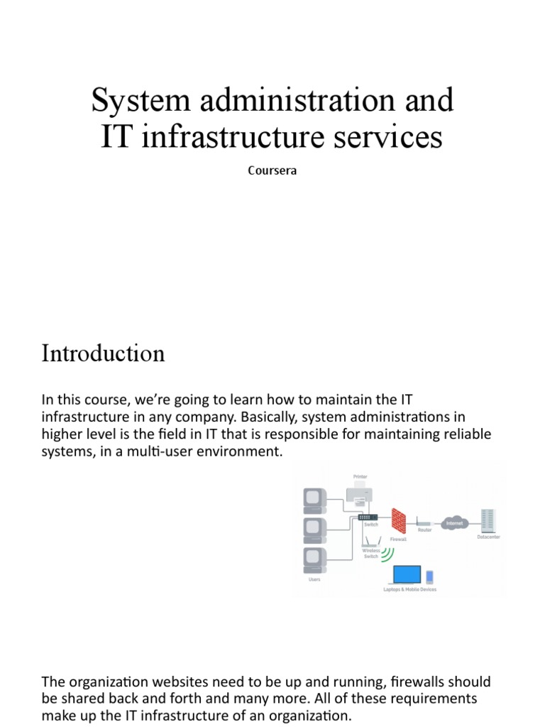 IT Infrastructure Services Overview | PDF | Backup | File Transfer Protocol