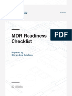 MDR Readiness Checklist: Prepared by Cite Medical Solutions