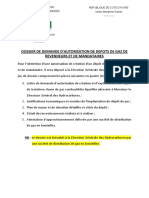 Autorisation de Dépôt de Gaz de Revendeurs Et de Mandataires