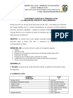 ACTA DE Conformación Del Comite