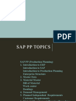 SAP PP Topics