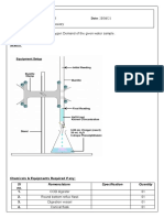 To Determine The Chemical Oxygen Demand of The Given Water Sample