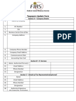 Taxpayer Update Form 8