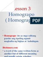 Lesson 3 - Homographs