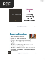 Learning Objectives: Defining Marketing For The New Realities