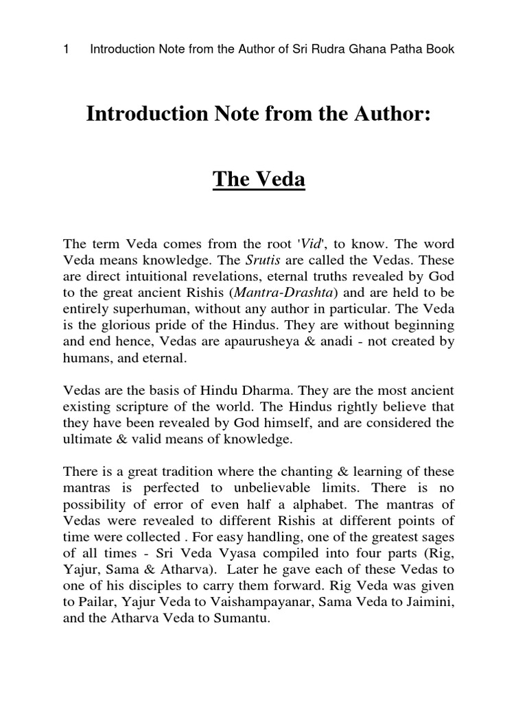 About Vedas and Vedic Recitation | PDF | Vedas | Ancient India