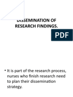 Dissemination of Research Findings