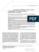 [10920684 - Neurosurgical Focus] CyberKnife Stereotactic Radiosurgery for the Treatment of Symptomatic Vertebral Hemangiomas_ a Single-Institution Experience