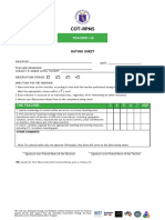 COT-RPMS Teacher Evaluation Form