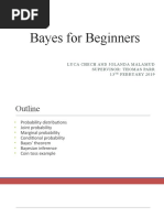 Bayes For Beginners: Luca Chech and Jolanda Malamud Supervisor: Thomas Parr 13 February 2019