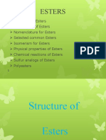 Structure of Esters