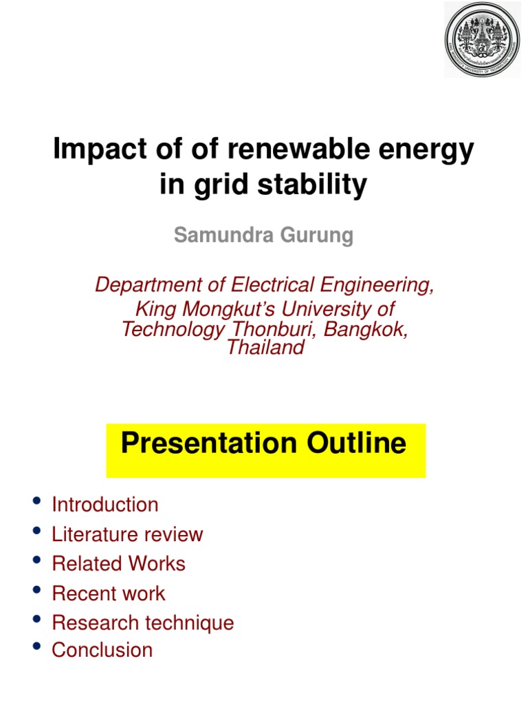 Impact of of Renewable Energy in Grid Stability | PDF | Photovoltaics ...