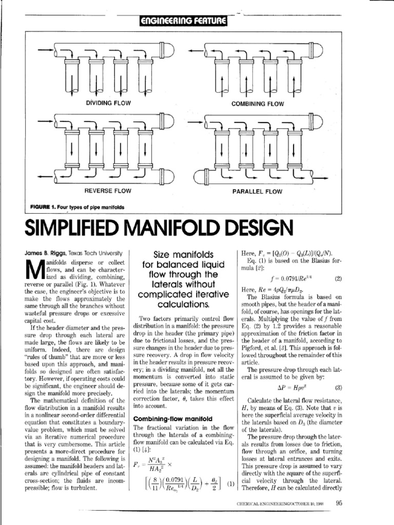 Simplified Manifold Sizing PDF