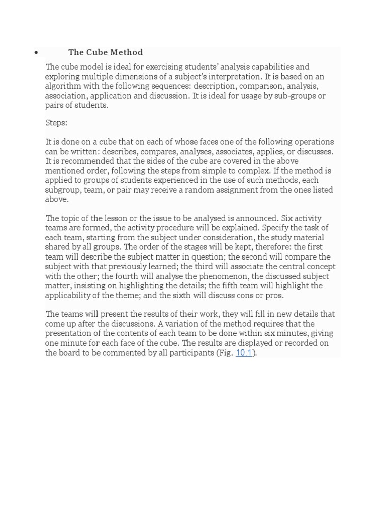 The Cube Method | Download Free PDF | Analysis | Constructivism ...