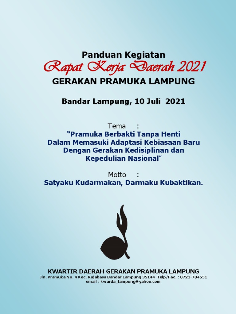 Rakerda Gerakan Pramuka Lampung 2021 | PDF