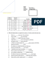 Possessive Adjective Worksheet