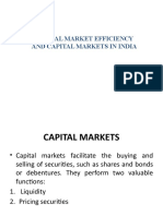 Capital Market Efficiency and Capital Markets in India