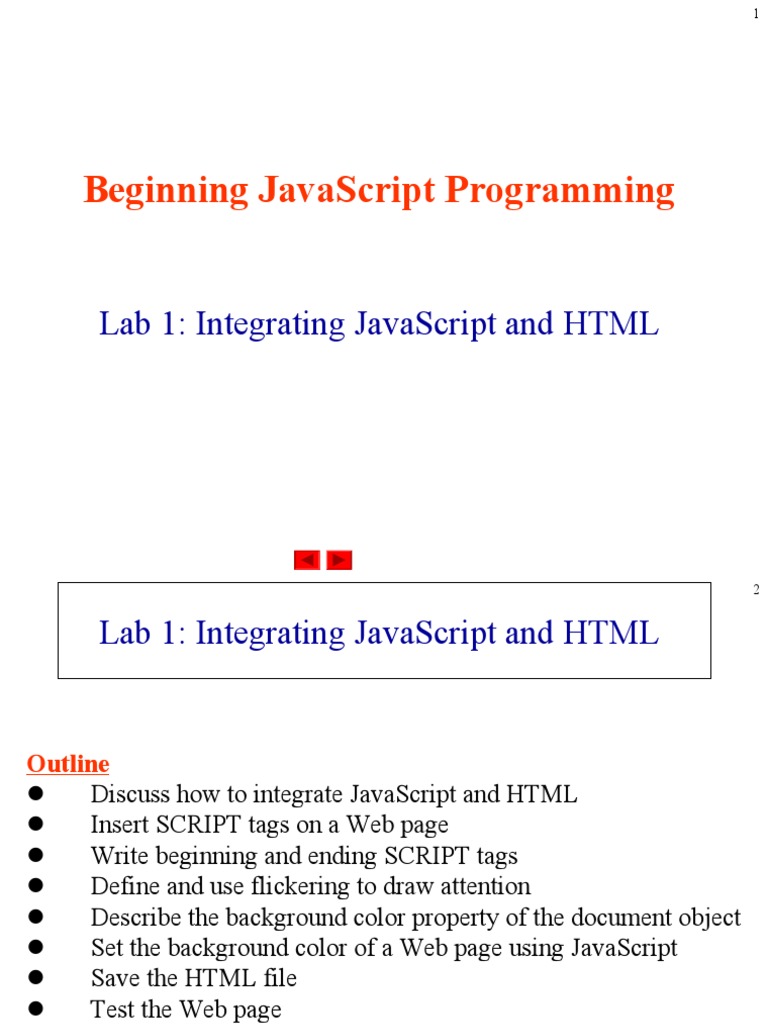Integrating JavaScript and HTML: Creating an Attention-Grabbing Message ...
