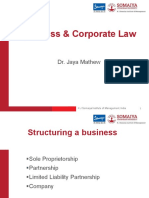 Business & Corporate Law: Dr. Jaya Mathew