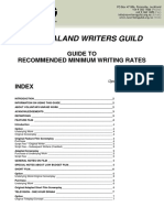 New Zealand Writers Guild: Guide To Recommended Minimum Writing Rates