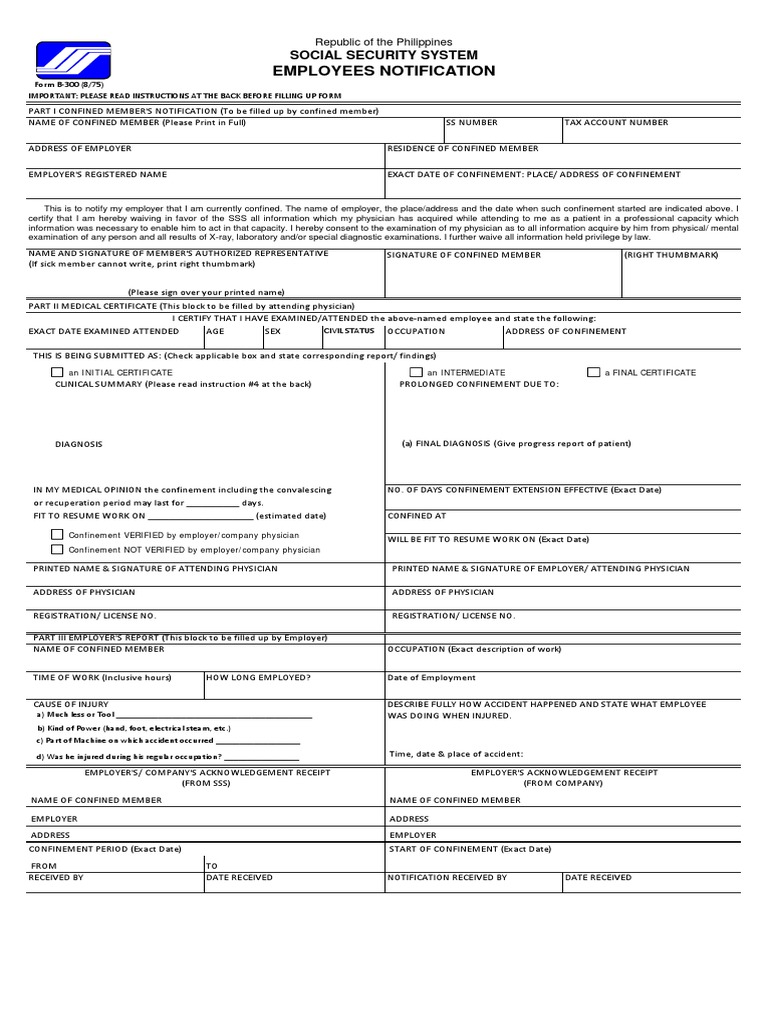 SSSForm EC Claim Temp Disability Sickness | PDF | Physical Examination ...
