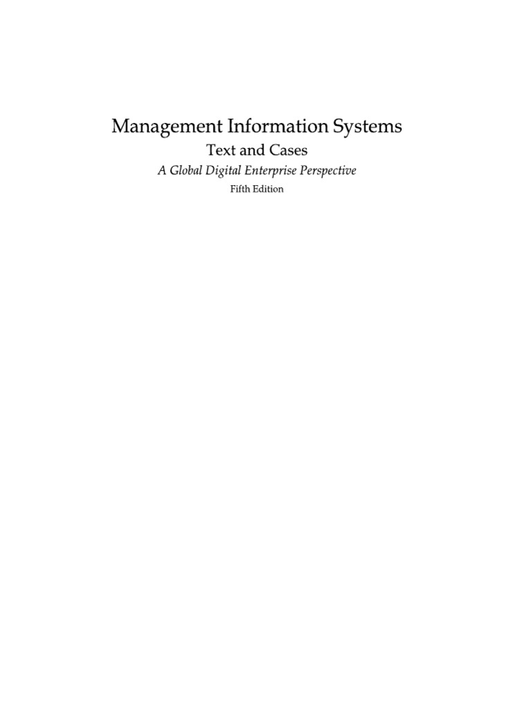 Waman S. Jawadekar - Management Information Systems - Text and Cases ...