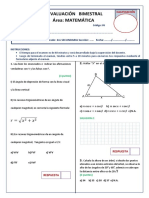 Matemática bimestral 3ro secundaria