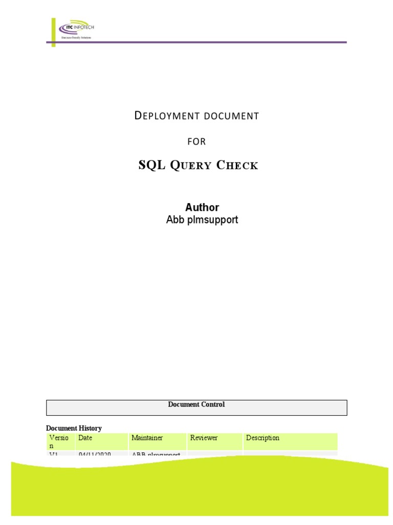 SQL Q C: Eployment Document FOR | PDF | Software Engineering | Computer ...