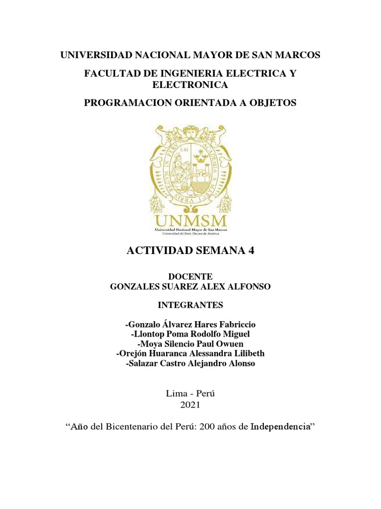 Actividad de Programación en POO | PDF | Crecimiento personal y profesional