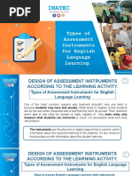 Types of Assessment Instruments For English Language Learning