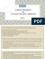 E-Procurement AT Cathay Pacific Airways: Meghana PGP/24/160