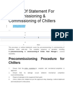 Method of Statement For Precommissioning & Commissioning of Chillers