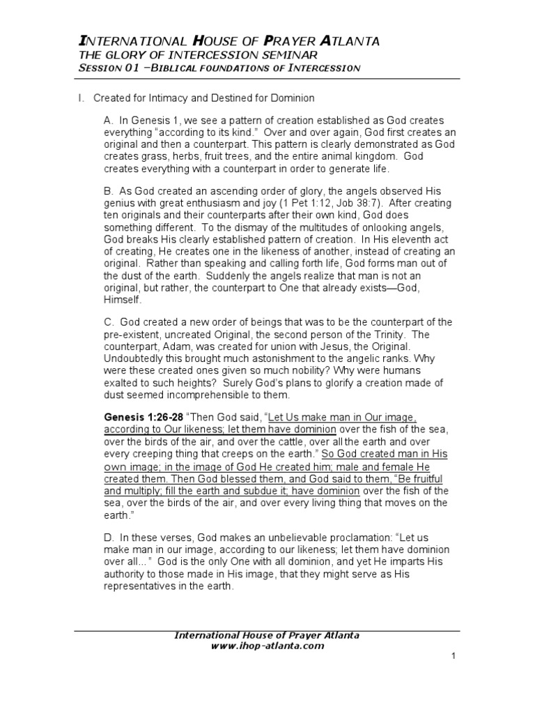 1 - Biblical Foundations of Intercession | PDF | Abraham | Prophecy