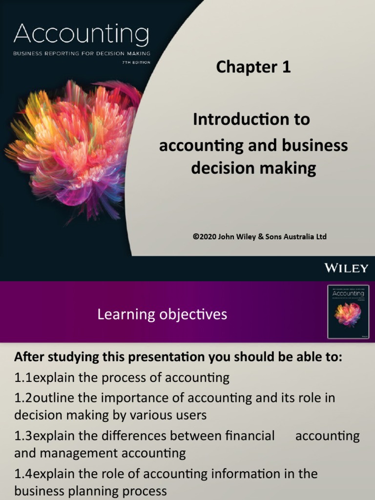 Introduction To Accounting and Business Decision Making ©2020 John