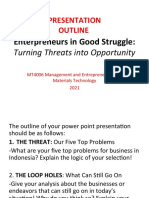 Presentation Outline: Enterpreneurs in Good Struggle