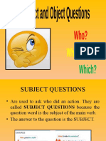 Subject Object Questions