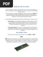 Memory and Its Types