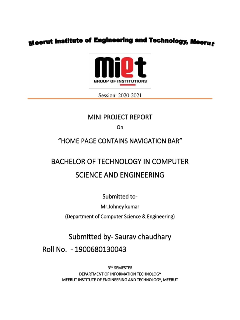 Mini project report r pdf html element html