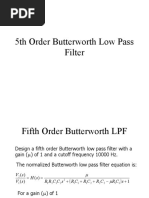 5th Order Butterworth Low Pass Filter