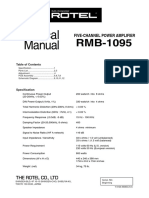 Rotel RMB 1095 Service Manual