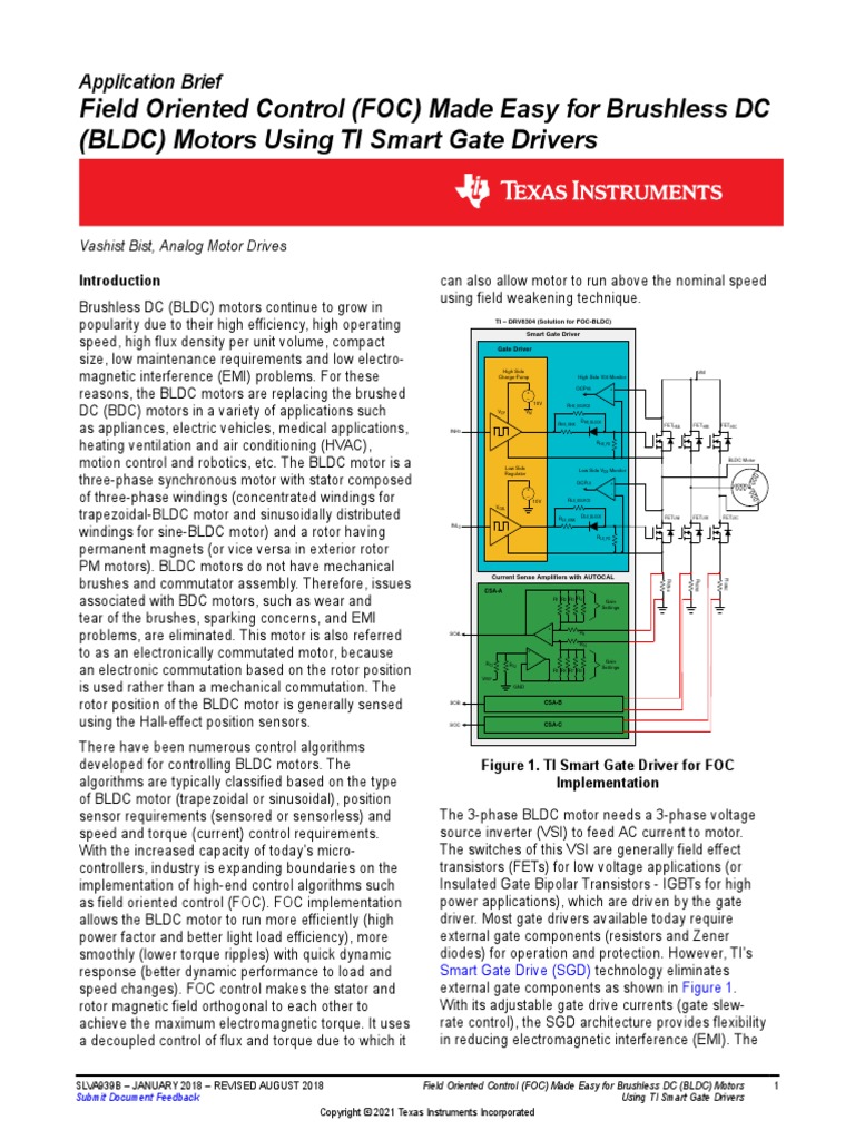 Field Oriented Control (FOC) Made Easy For Brushless DC (BLDC) Motors