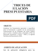 Directrices presupuestarias sector público