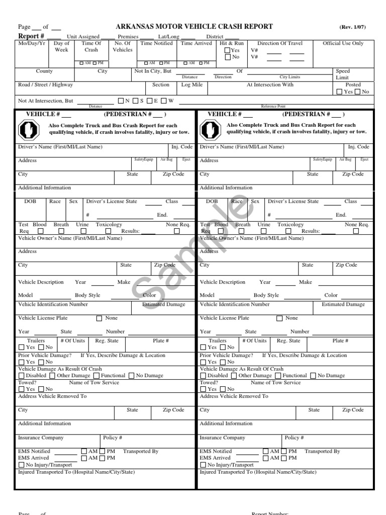 Arkansas Crash Report Truck Traffic Free 30day Trial Scribd