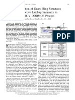 Optimization of Guard Ring Structures To Improve Latchup Immunity in An 18 V DDDMOS Process