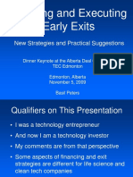 Planning and Executing Early Exits Alberta Deal Generator Edmonton 20091105